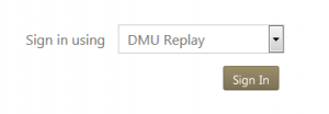 image of dmu replay sign in button