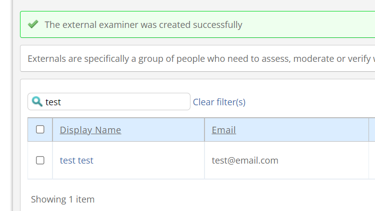 external assessor list