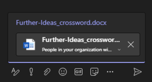 Link of file added to chat in MS Teams meeting